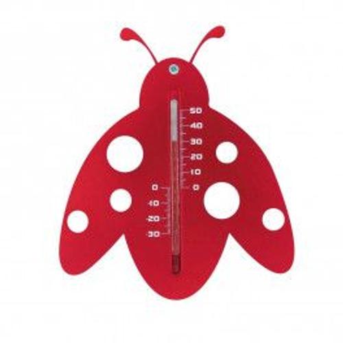 Thermométre extérieur Coccinelle en plastique 15x12 cm - Nature