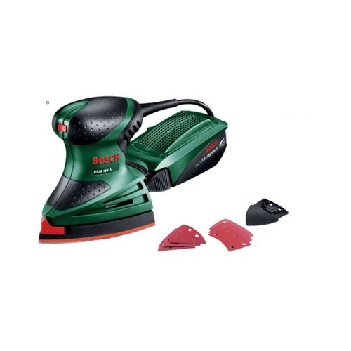 Ponceuse Bosch PSM160A + KIT Accessoires + Outil extension + 6 feuilles abrasives