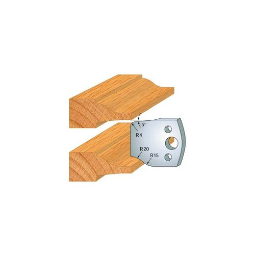 Jeu de 2 contre-fers profilés Ht. 40 mm N°100 Plate-bande - 801.100 - Leman