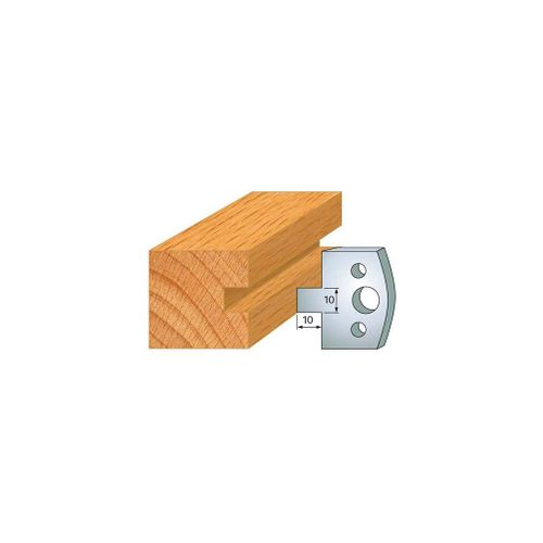 Jeu de 2 fers profilés acier Ht. 40 mm N°091 Rainure 10 mm - 800.091 - Leman