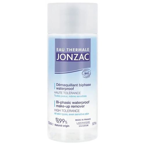 Démaquillant Biphase Waterproof Bio - Eau Thermale Jonzac - 150 Ml - Pour Les Yeux Et Les Lèvres 