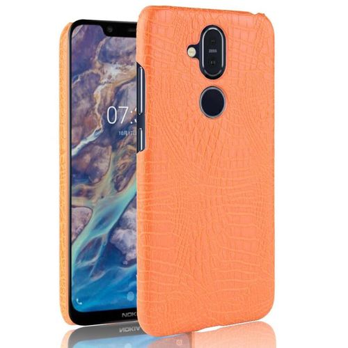 Classique Élégant Étui Pour Nokia 8.1 /Nokia X7 Housse De Protection Mode Classique D'alligator Anti Éraflure Compatibilité - Couleur Orange