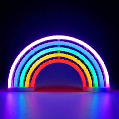 Enseigne Lumineuse Au Néon Led Arc-En-Ciel Veilleuses Fonctionnant Par Usb Signe De Chapiteau Décoratif Bar Pub Magasin Club Garage Décor De Fête À La Maison