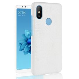 Étui Pour Classique Élégant Xiaomi Mi A2 /Mi 6x Mode Classique D'alligator Housse De Protection Compatibilité Anti Éraflure - Blanc