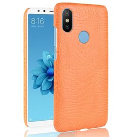 Étui Pour Classique Élégant Xiaomi Mi A2 /Mi 6x Mode Classique D'alligator Housse De Protection Compatibilité Anti Éraflure - Couleur Orange