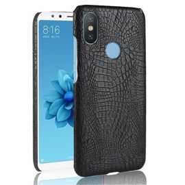 Étui Pour Classique Élégant Xiaomi Mi A2 /Mi 6x Mode Classique D'alligator Housse De Protection Compatibilité Anti Éraflure - Noir