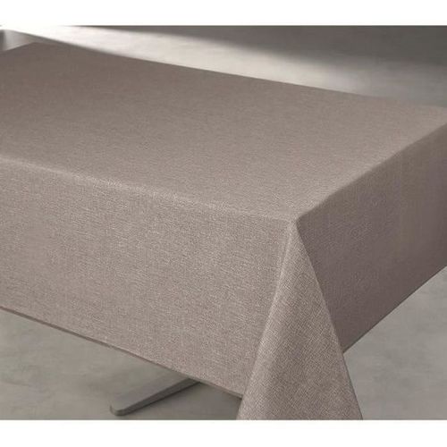 Nappe Rectangulaire Anti-Taches 145 X 240 Cm Unie Taupe