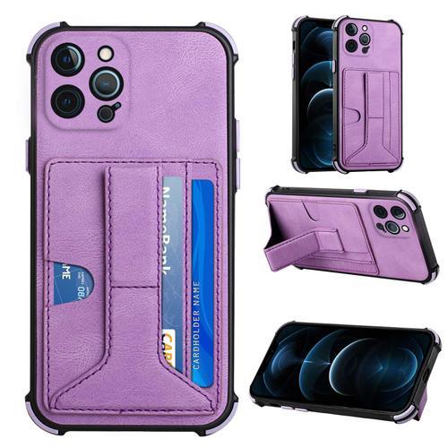 Etui Coque À Cartes De Rêve En Cuir Pu, Adapté À L'étui Pour Téléphone Iphone 12 Pro Max (Violet)