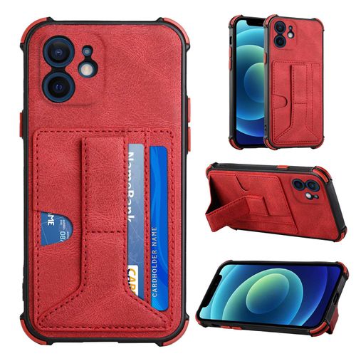 Etui Coque À Cartes De Rêve En Cuir Pu, Adapté À L'étui Pour Téléphone Iphone 12 Mini - Rouge