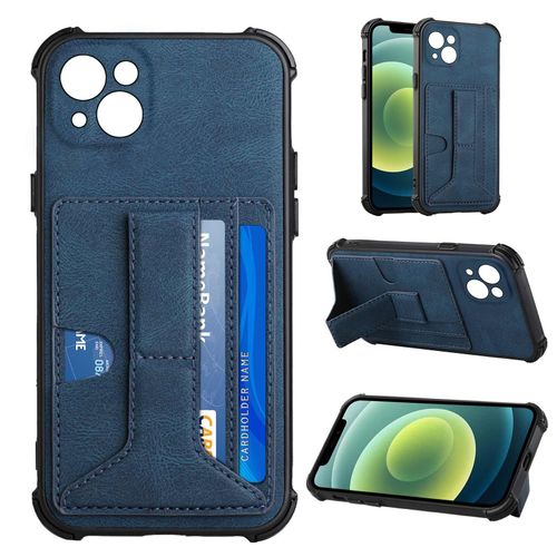 Coque Étui À Cartes De Rêve En Cuir Pu, Adapté À L'étui Pour Téléphone Iphone 13 Mini (Bleu)