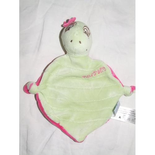 Dino Dinausaure Doudou Babygro Vert Rose