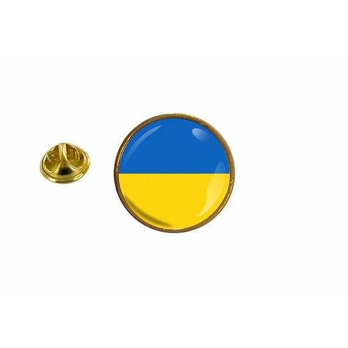 Pins Pin Badge Pin's Drapeau Ukraine Ukrainien Rond Cocarde
