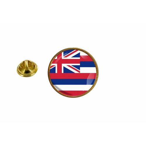 Pins Pin Badge Pin's Drapeau Usa Americain Etats Unis Hawaii Rond Cocarde