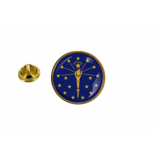 Pins Pin Badge Pin's Drapeau Usa Americain Etats Unis Indiana Rond Cocarde