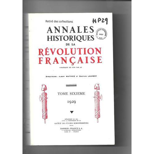 Annales Historique De La Révolution Française