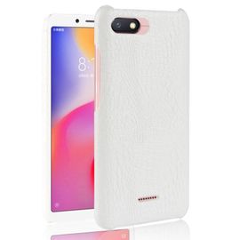 Xiaomi Redmi 6a Étui Pour Classique Élégant Housse De Protection Anti Éraflure Compatibilité Mode Classique D'alligator - Blanc