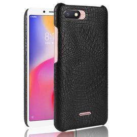 Xiaomi Redmi 6a Étui Pour Classique Élégant Housse De Protection Anti Éraflure Compatibilité Mode Classique D'alligator - Noir