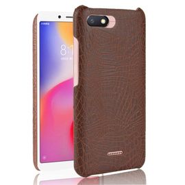 Xiaomi Redmi 6a Étui Pour Classique Élégant Housse De Protection Anti Éraflure Compatibilité Mode Classique D'alligator - Le Brun