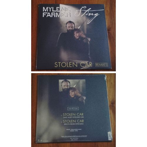 Mylene Farmer Sting Maxi 45t 12" " Stolen Car " 2 Versions De 2016