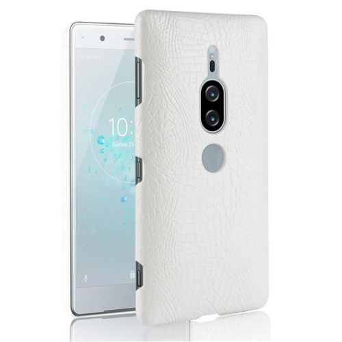 Classique Élégant Étui Pour Sony Xperia Xz2 Premium Compatibilité Mode Classique D'alligator Housse De Protection Anti Éraflure - Blanc
