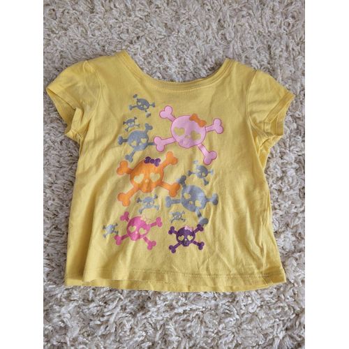 T-Shirt Jaune Tête De Mort 18 Mois
