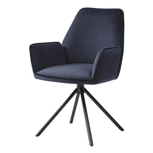 Chaise De Salle À Manger Hwc-G67, Chaise De Cuisine, Pivotante, Auto-Position   Velours, Gris Anthracite