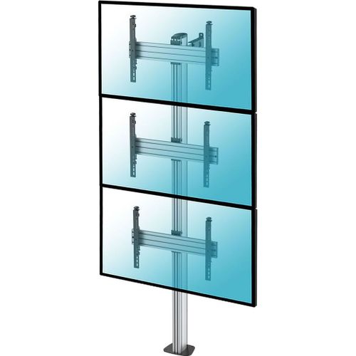 Pied TV Kimex Support de Sol pour 3 écrans TV 40"-65",