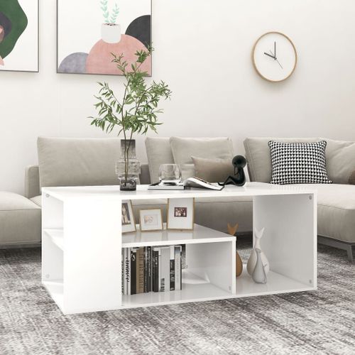 Vidaxl Table Basse Blanc 100x50x40 Cm Bois D'ingénierie