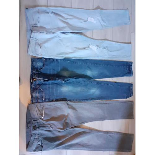 1 Lot 3 Jeans Garcon 12 Ans