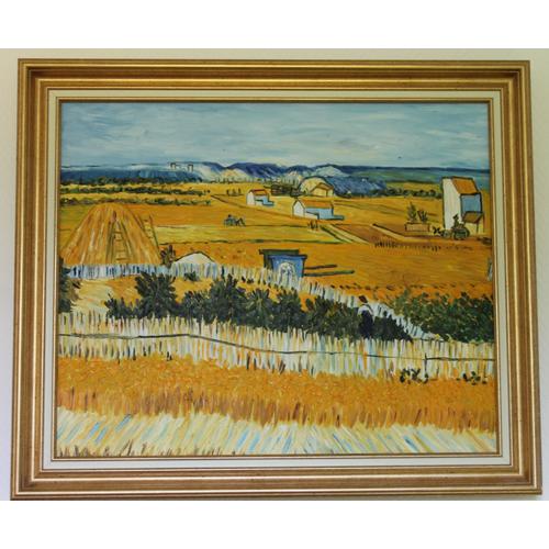 Tableau « La Plaine De La Crau » Vincent Van Gogh Reproduction Tableau Peinte Sur Toile Par Artiste Local + Certificat