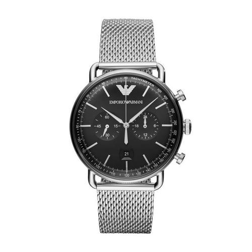 Emporio Armani Dress' Quartz Stainless Steel Casual Watch, Color:Silver-Toned (Model: Ar11104) 2ilxip