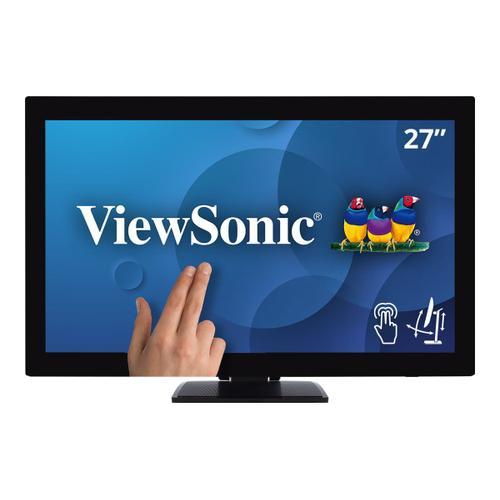 ViewSonic TD2760 - Écran LED - 27" - écran tactile - 1920 x 1080 Full HD (1080p) @ 60 Hz - MVA - 230 cd/m² - 3000:1 - 12 ms - HDMI, VGA, DisplayPort - haut-parleurs