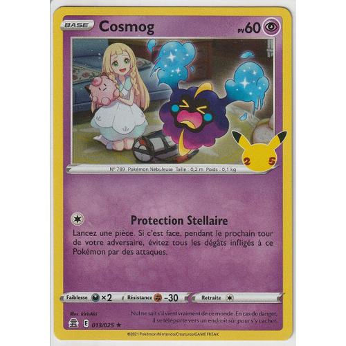 Carte Pokemon - Cosmog - 013/025 - Holo - Édition Célébrations - 25 Ans