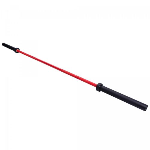 Gorilla Sports - Barre Longue Olympique 50 Mm - Version Premium - Couleur : Noir / Rouge