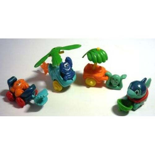 Lot De 4 Figurines "Kinder" (2001) - Animaux Marins ( K02n53 / K02-53, K02n54 / K02-54, K02n55 / K02-55, K02n56 / K02-56 )