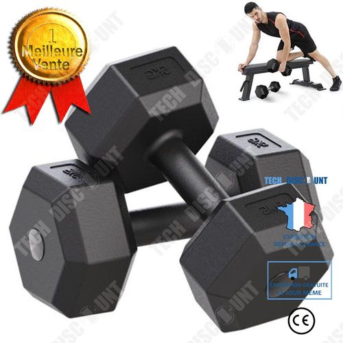 2pcs 5kg Équipement De Fitness À Domicile Pour Entraîneur De Bras Pour Hommes D'haltères Hexagonaux Haltères Musculation