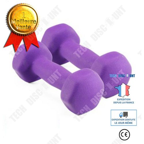 2pcsune Paire De Petits Haltères Avec Surface Piquée Noire Pour Femme, Une Paire De Matériel De Fitness Pour Enfants À Domicile 2kg
