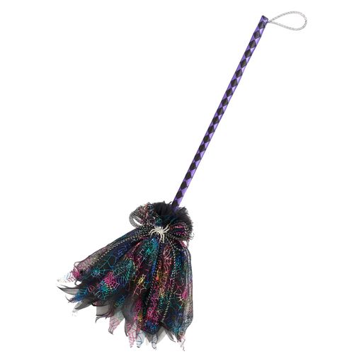 Balai De Sorcière Métallisé 80cm Adulte