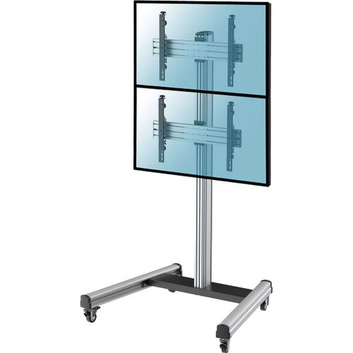 Pied TV Kimex Support à roulettes 2 écrans TV 40"- 65"