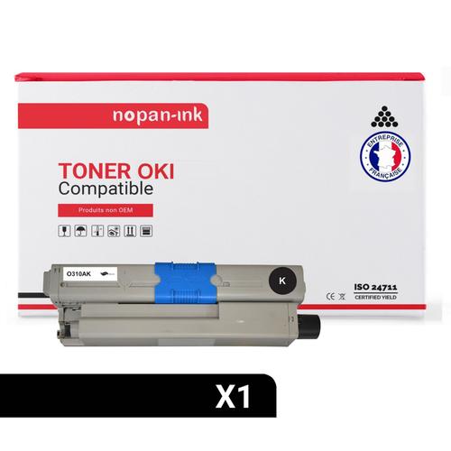 NOPAN-INK - x1 Toner - 44469803 (Noir) - Compatible pour OKI