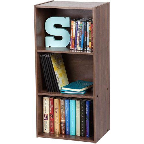 Iris Ohyama - Meuble De Rangement Cube 3 Niches / Etagère 3 Casiers En Bois Mdf - Cube Bookcase Cx-3 - Brun, 41.5 X 29 X 88 Cm