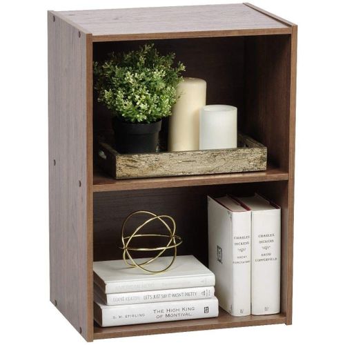 Iris Ohyama, 2 Casiers Mdf Étagère Cube Bibliothèque, Marron, 41.5 X 29 X 59.5 Cm