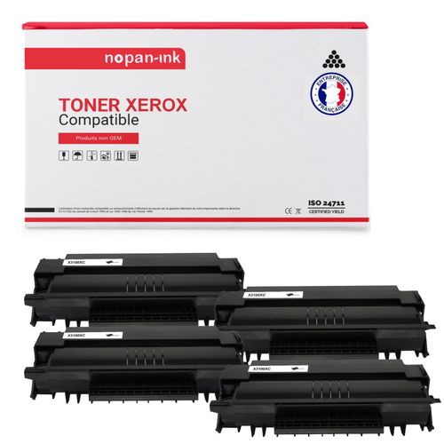 NOPAN-INK - x4 Toners - 106R01379 (Noir) - Compatible pour Xerox Phaser 3100MFP