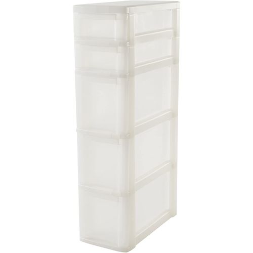 Iris Ohyama, Tour De Rangement 3 Tiroirs - Organizer Chest - Och-2030, Plastique, Noir/Transparent, 12 L, 26 X 35,5 X 25,5 Cm