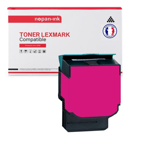 NOPAN-INK - x1 Toner - 80C2SM0 (Magenta) - Compatible pour Lexmark CX310dn CX310 CX510 CX510de CX510dhe CX510dthe CX410 CX410de CX410dte CX410e