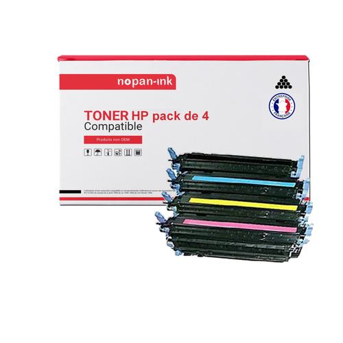 NOPAN-INK - x4 Toners - CB400A + CB401A + CB403A + CB402A (Noir + Cyan + Magenta + Jaune) - Compatible pour HP Color LaserJet CP4005 HP Color LaserJet CP4005DN HP Color LaserJet CP4005N