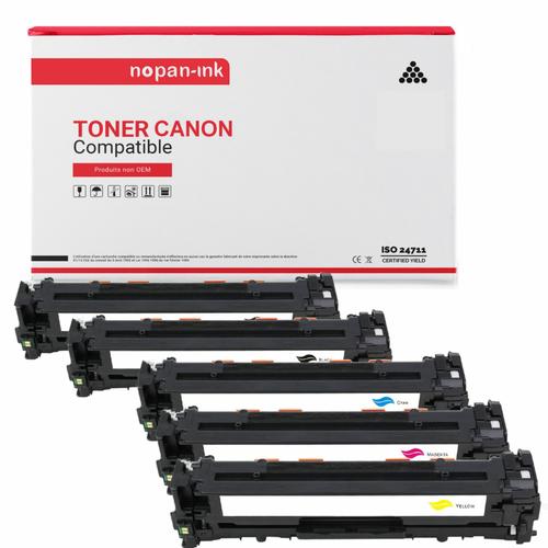 NOPAN-INK - x5 Toners - CB540A (x2) + CB541A 125A + CB543A (Noir x2 + Cyan + Magenta + Jaune) - Compatible pour HP LaserJet Pro 200 color M251n HP LaserJet Pro 200 color M251nw HP LaserJet Pro 200 c