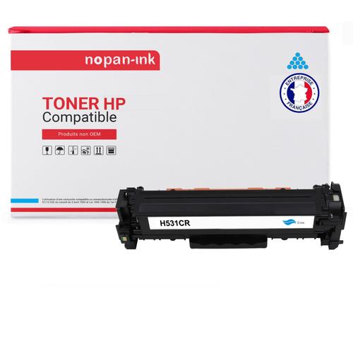 NOPAN-INK - x1 Toner - CC531A 304A (Cyan ) - Compatible pour HP LaserJet Pro 300 Color M351a HP LaserJet Pro 300 Color MFP M375nw HP LaserJet Pro 400 Color M451 series HP LaserJet Pro 400 Color MFP