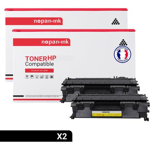 NOPAN-INK - x2 Toners - CE505A (Noir) - Compatible pour HP LaserJet P2035N HP LaserJet Pro 400 M401a HP LaserJet Pro 400 M401d HP LaserJet Pro 400 M401dn HP LaserJet Pro 400 M401dne HP LaserJet Pro