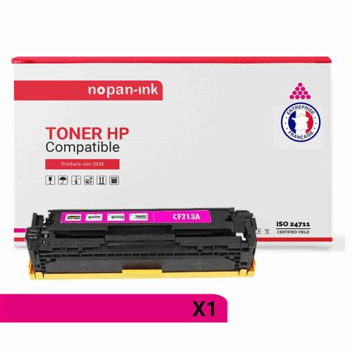 NOPAN-INK - x1 Toner - CF213A CB543A CE323A 716M 731M (Magenta ) - Compatible pour HP LaserJet Pro 200 color M251n HP LaserJet Pro 200 color M251nw HP LaserJet Pro 200 color MFP M276n HP LaserJet Pr